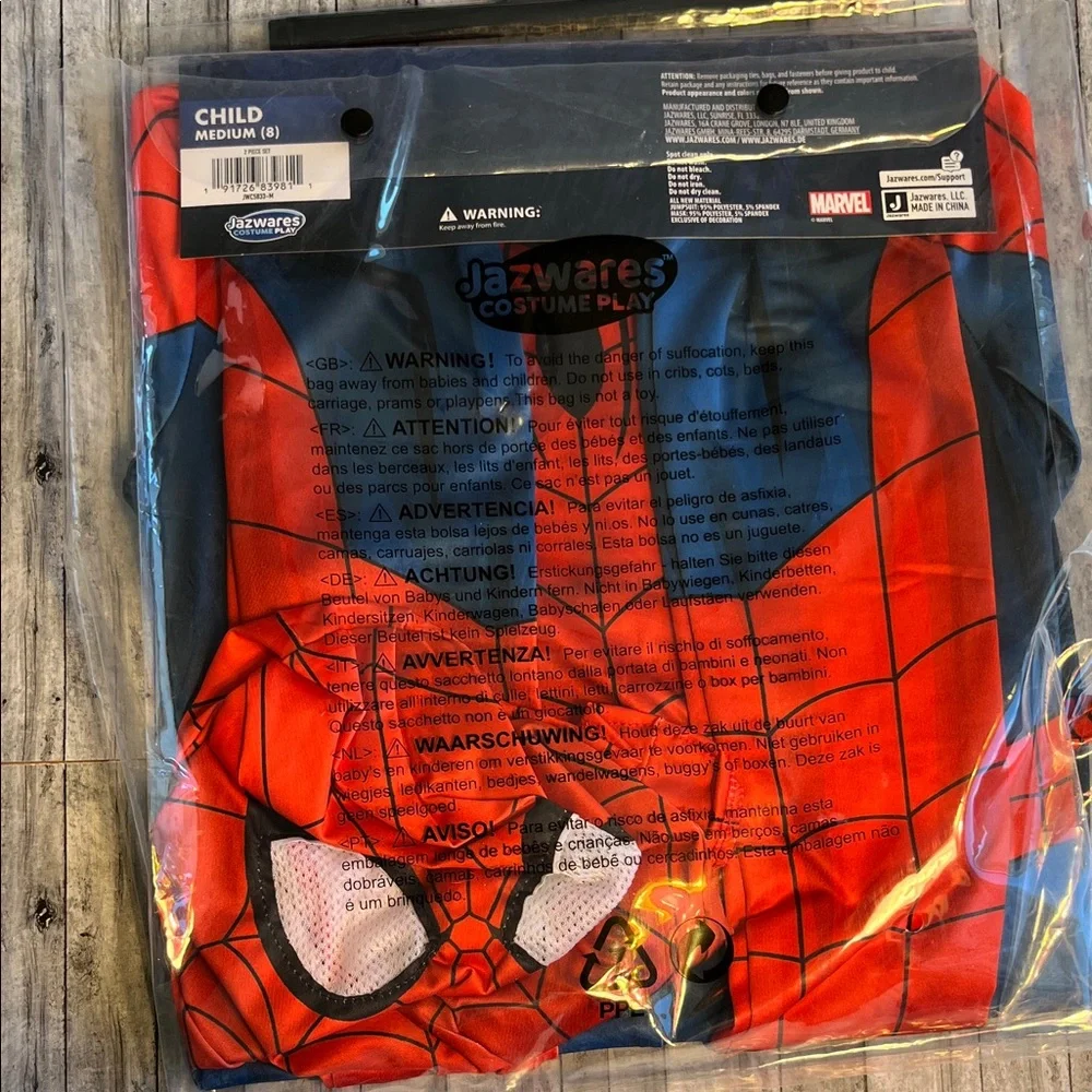 Marvel Spider-Man Red and Blue Kids Spandex Costume - Picture 2 of 3